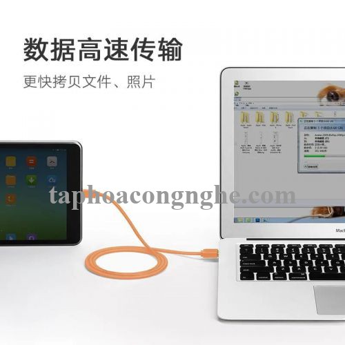 Ugreen 10665 25CM Màu Cam Cáp Usb 2.0 Sang Type C mạ vàng US141 30010665